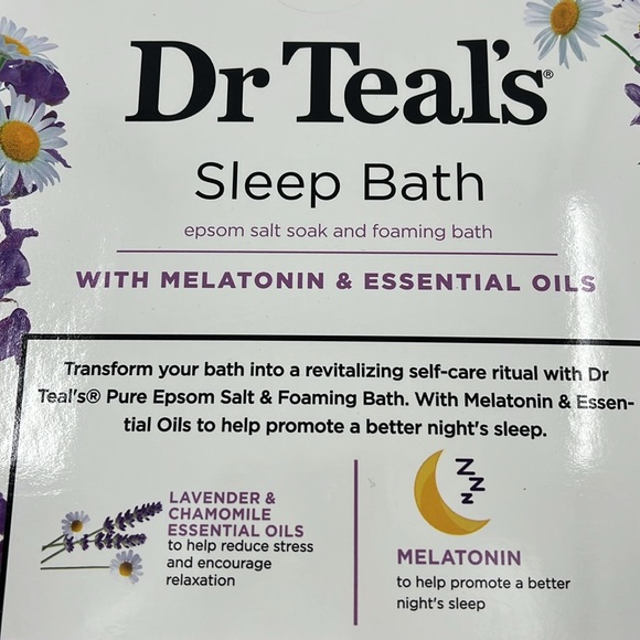DR TEALS Sleep Bath Lavender & Chamomile Essential Oil  Epsom Salt Foaming Bath - Picture 7 of 10